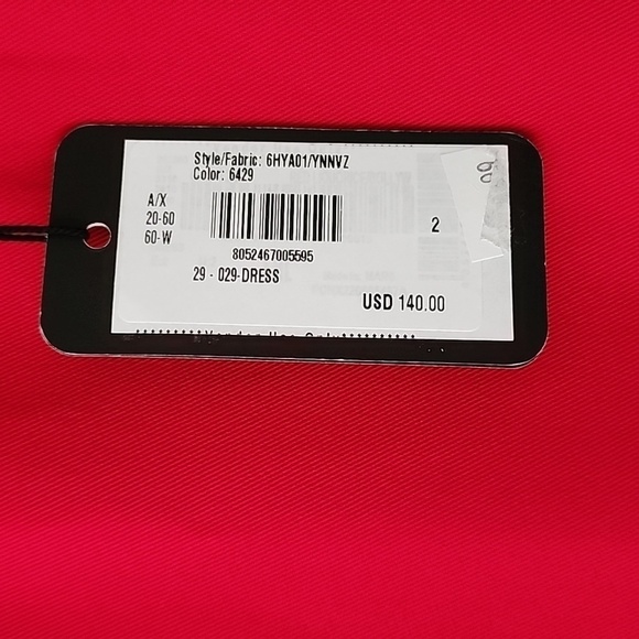 Armani Exchange Red and cream midi dress - Picture 9 of 10